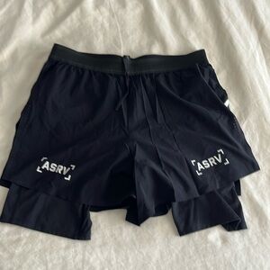 ASRV training shorts with built in compression shorts